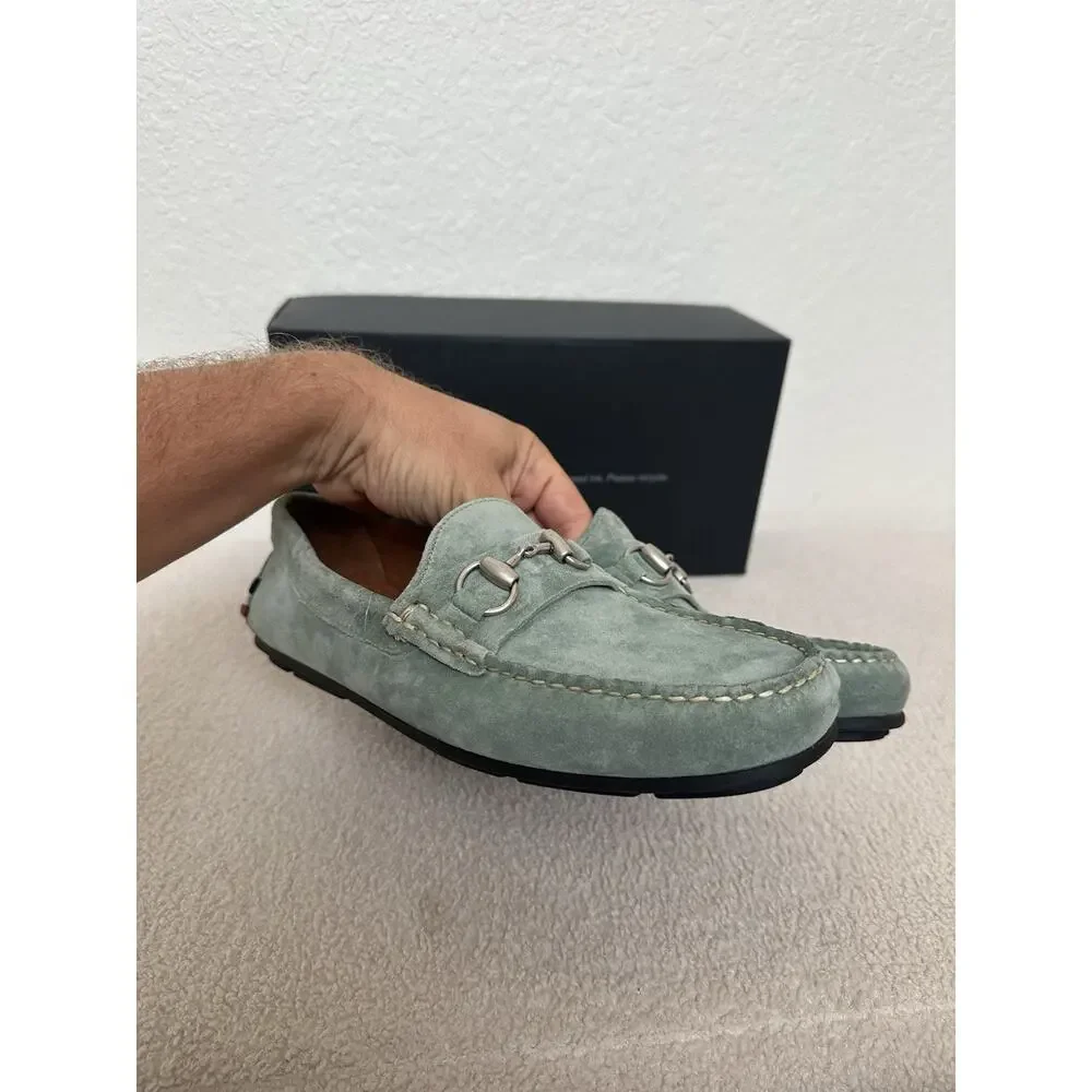 Allen Edmonds Sebastian Bit Driving Loafer Sage Suede Men Size 9D